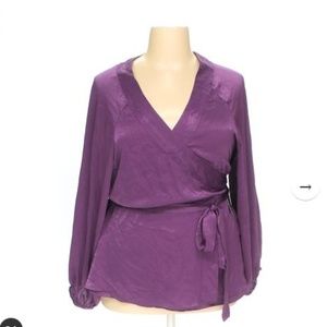 ISO Eloquii size 16 purple wrap blouse
